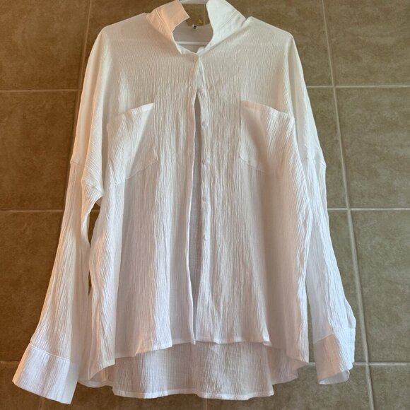 Diosun Women’s White Ivory Long Sleeve Button-Down Shirt Casual 2X - Picture 9 of 9